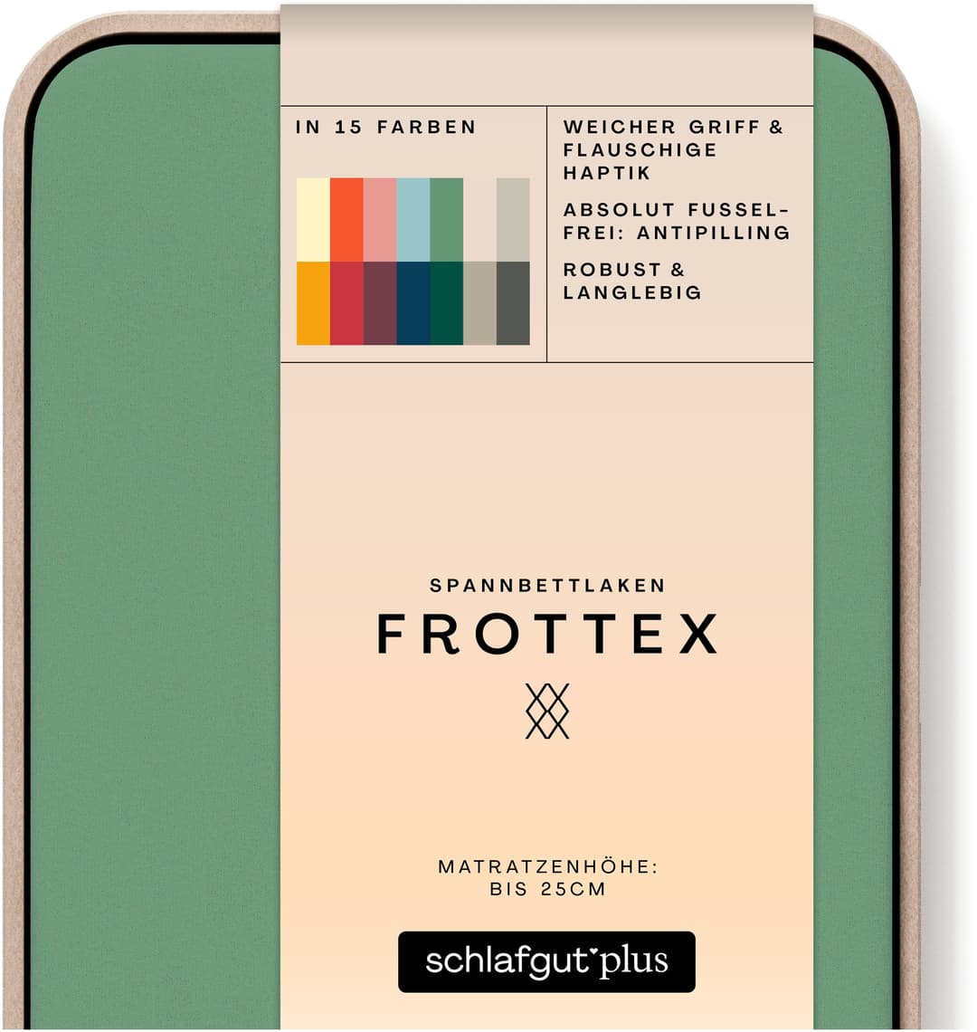 Schlafgut Frottex Spannbettlaken | Grün