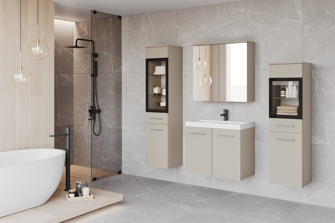 welltime Badmöbel-Set MADRIT II | Beige