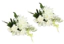 Kunstblume Chrysanthemen-Bund 2er Set | Weiß 3