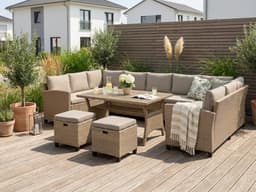 KONIFERA Gartenlounge-Set Rotterdam | Beige