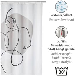 WENKO Duschvorhang Ladyline | Mehrfarbig