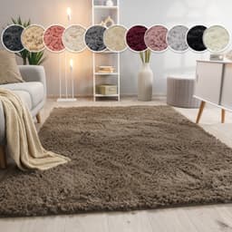 Paco Home Hochflor-Teppich Silky 591 | Braun