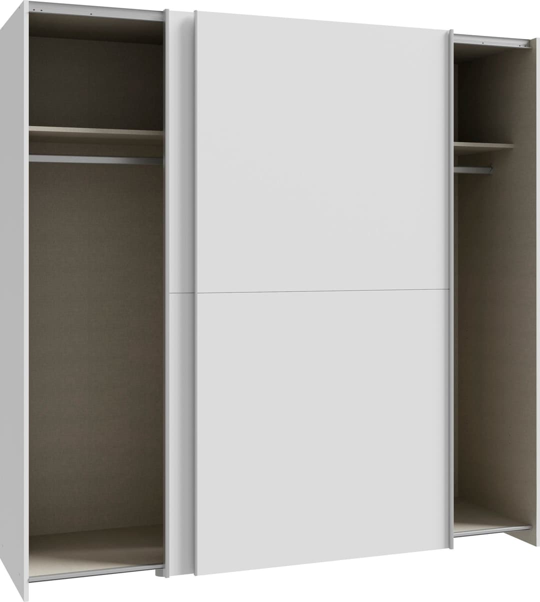 Forte Schwebetürenschrank | Weiß