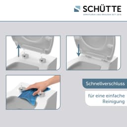 Schütte WC-Sitz Duroplast, WHITE D-Form PRO 5 | Weiß