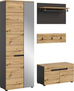 Home affaire Garderoben-Set REHAT | Holztöne