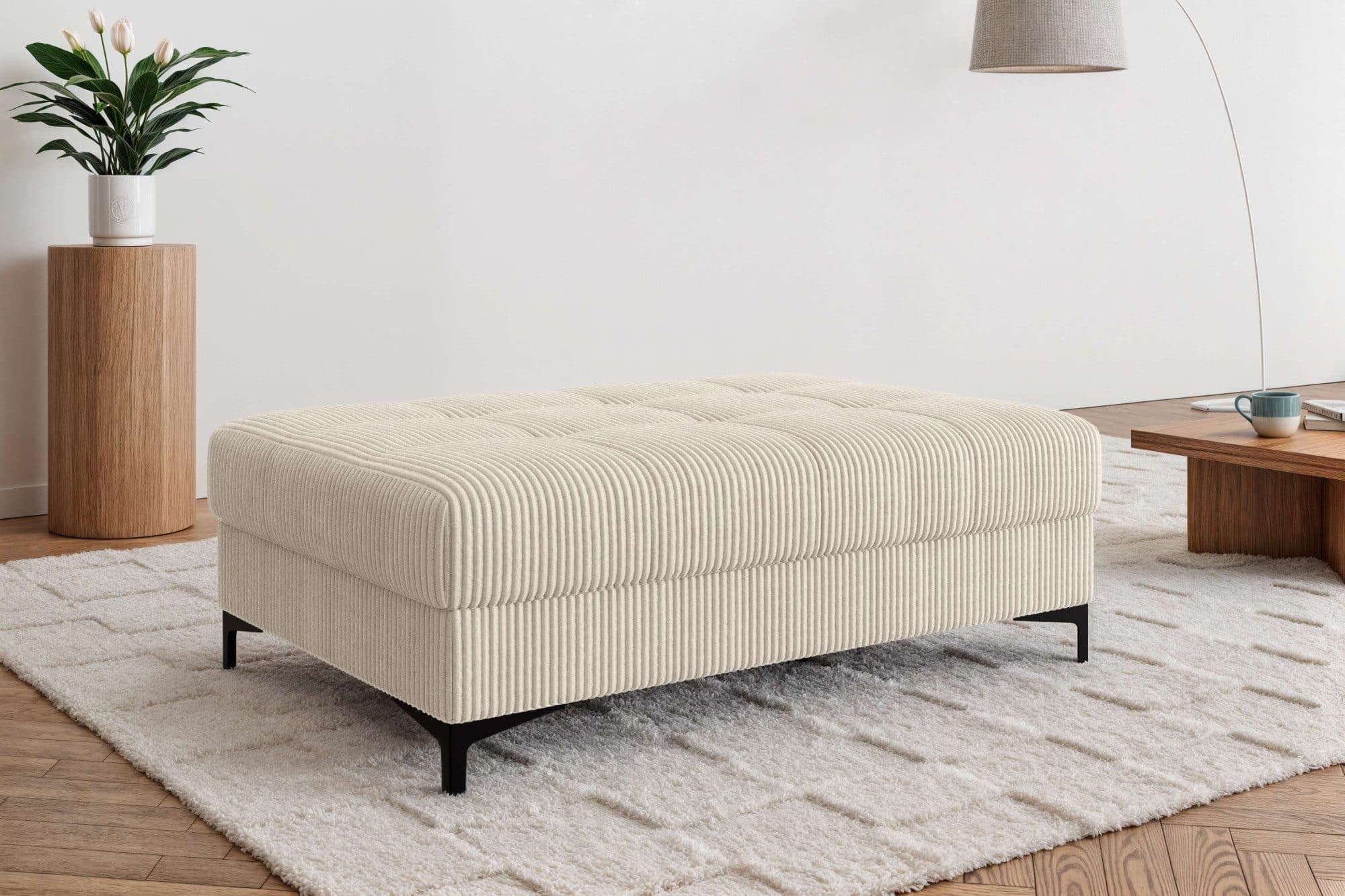 OTTO home Polsterhocker LEEVKE | Beige