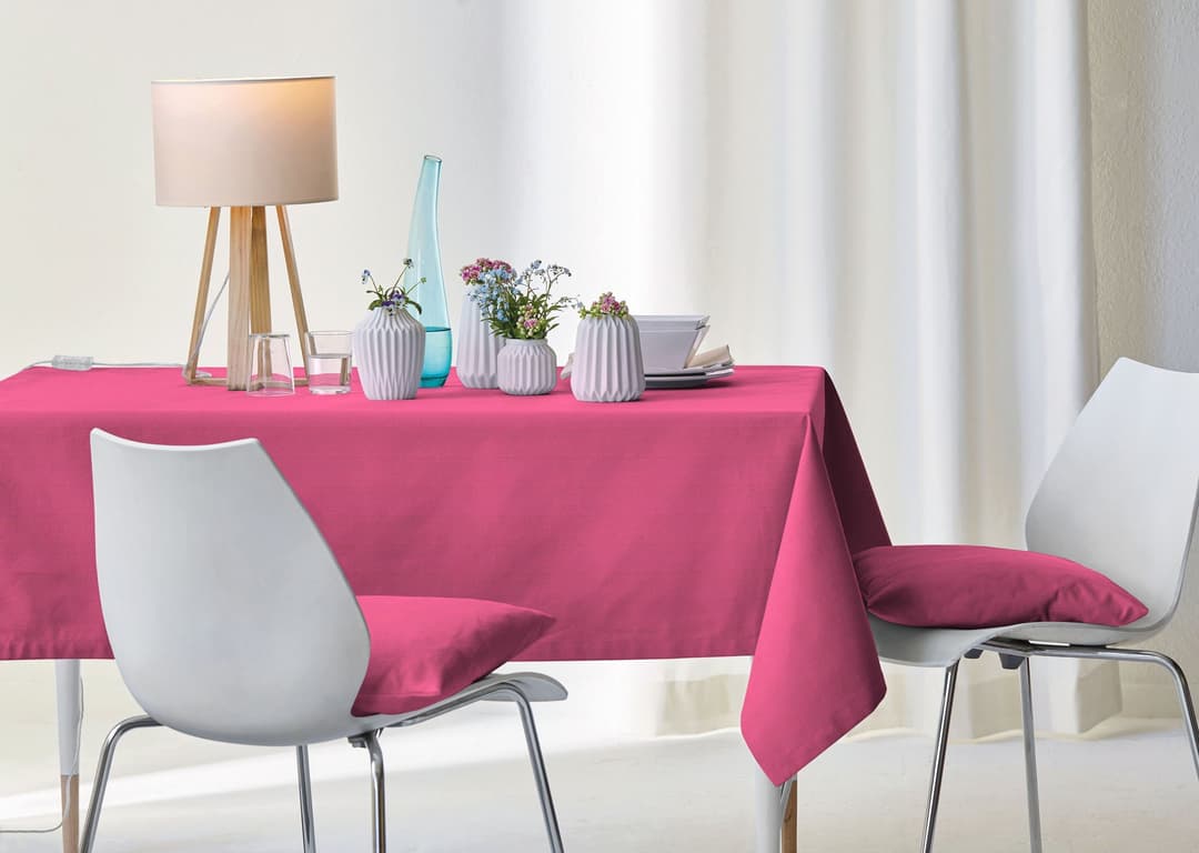 APELT Tischdecke 4362 Rips - UNI | Pink