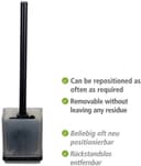 Wenko WC-Garnitur Vacuum-Loc Modell Quadro | Schwarz 5