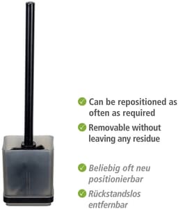 Wenko WC-Garnitur Vacuum-Loc Modell Quadro | Schwarz