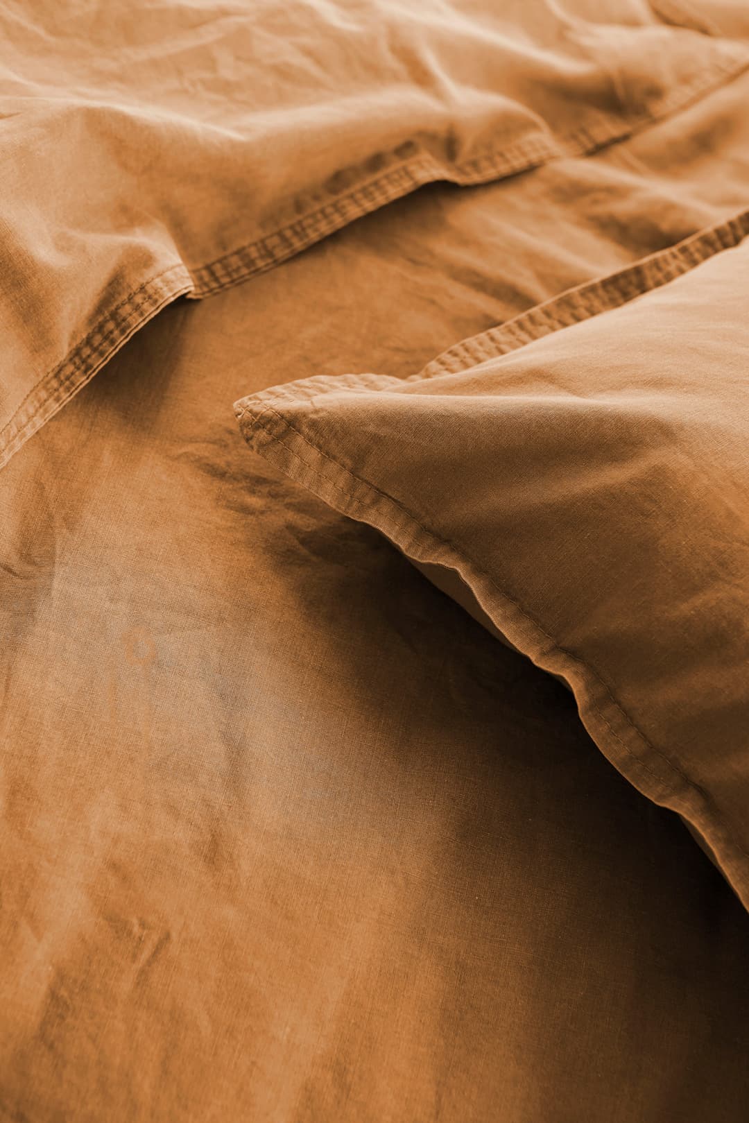 Primera Bettwäsche Stone-Washed | Orange