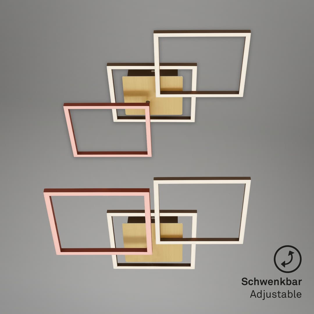 Briloner Leuchten Deckenleuchte Frame FRAME | Braun