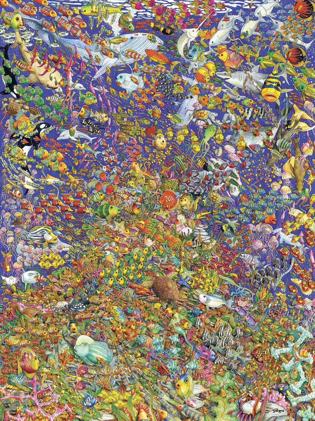 Ravensburger Puzzle Viele bunte Fische | Mehrfarbig