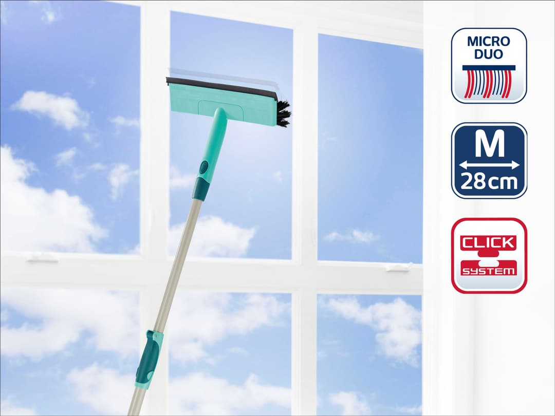 Leifheit Brush Window Cleaner Telescope 200 | Türkis