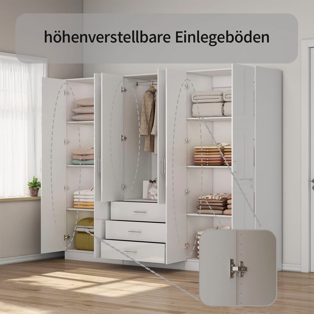 OTTO home Kleiderschrank Trento | Weiß
