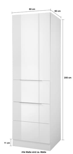 KOCHSTATION Seitenschrank KS-Brindisi | Weiß