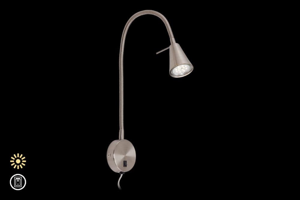 Briloner Leuchten Bettleuchte TUSA | Silber