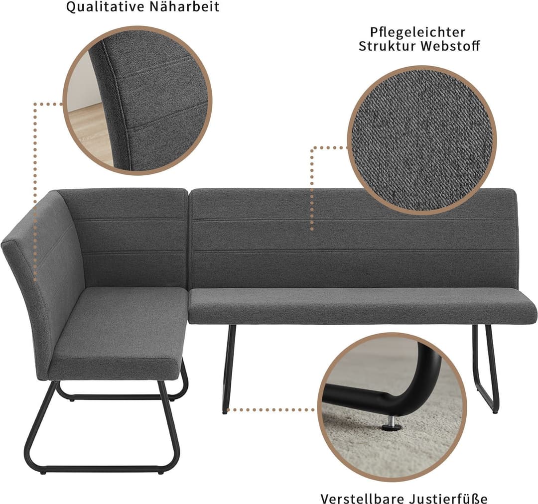 OTTO home Eckbankgruppe Stevian | Grau