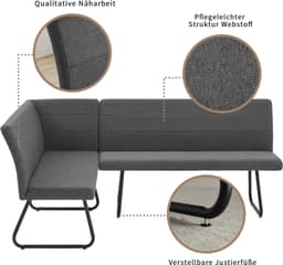 OTTO home Eckbankgruppe Stevian | Grau