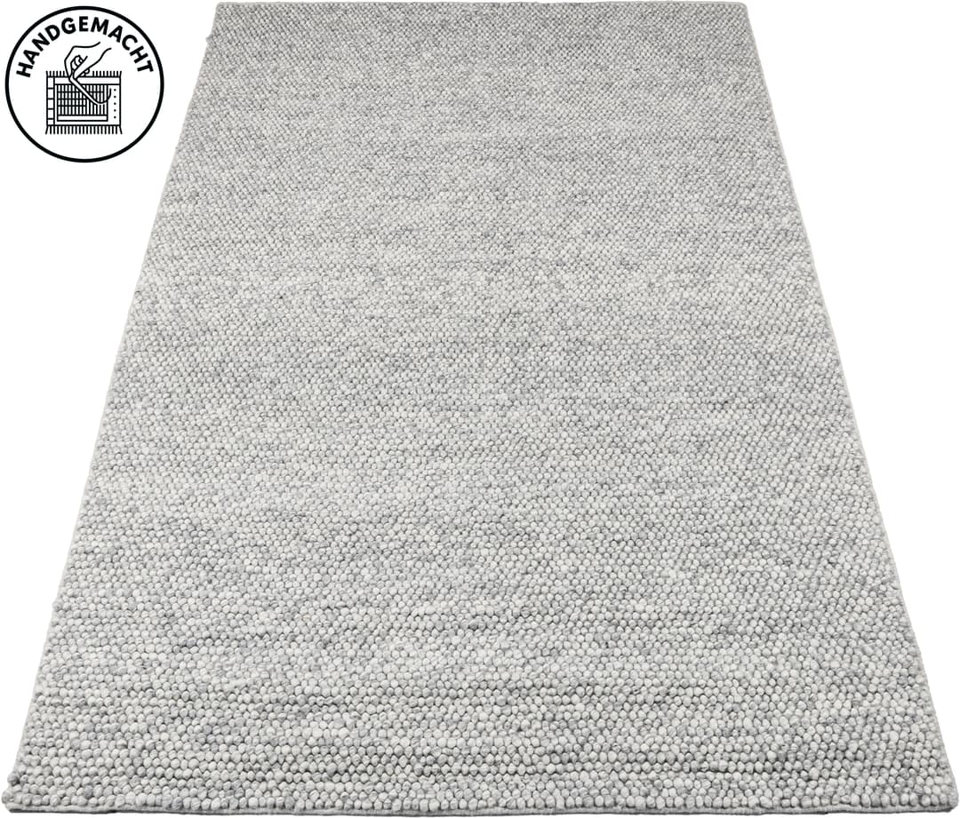 OTTO home Wollteppich Wolly, Wolle | Grau