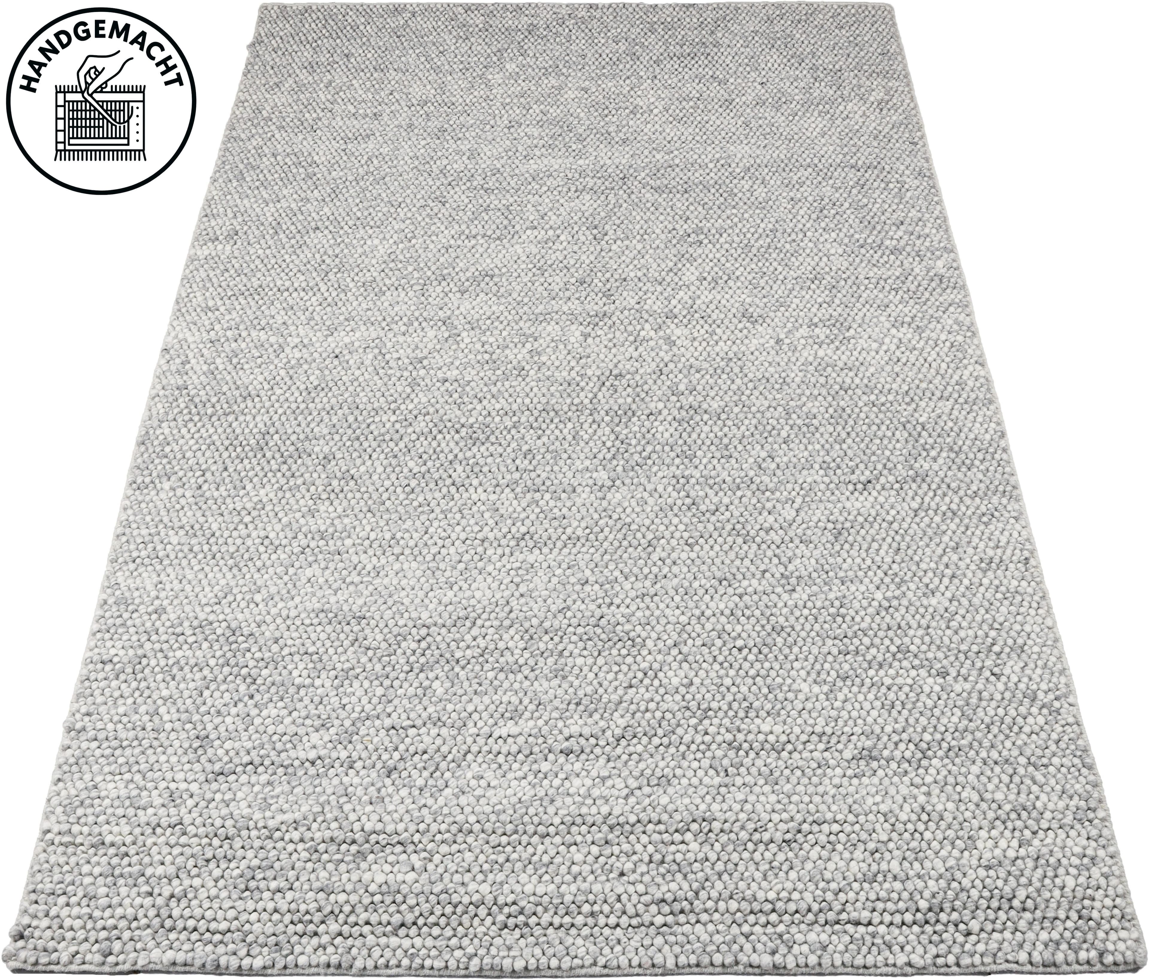 OTTO home Wollteppich Wolly, Wolle | Grau