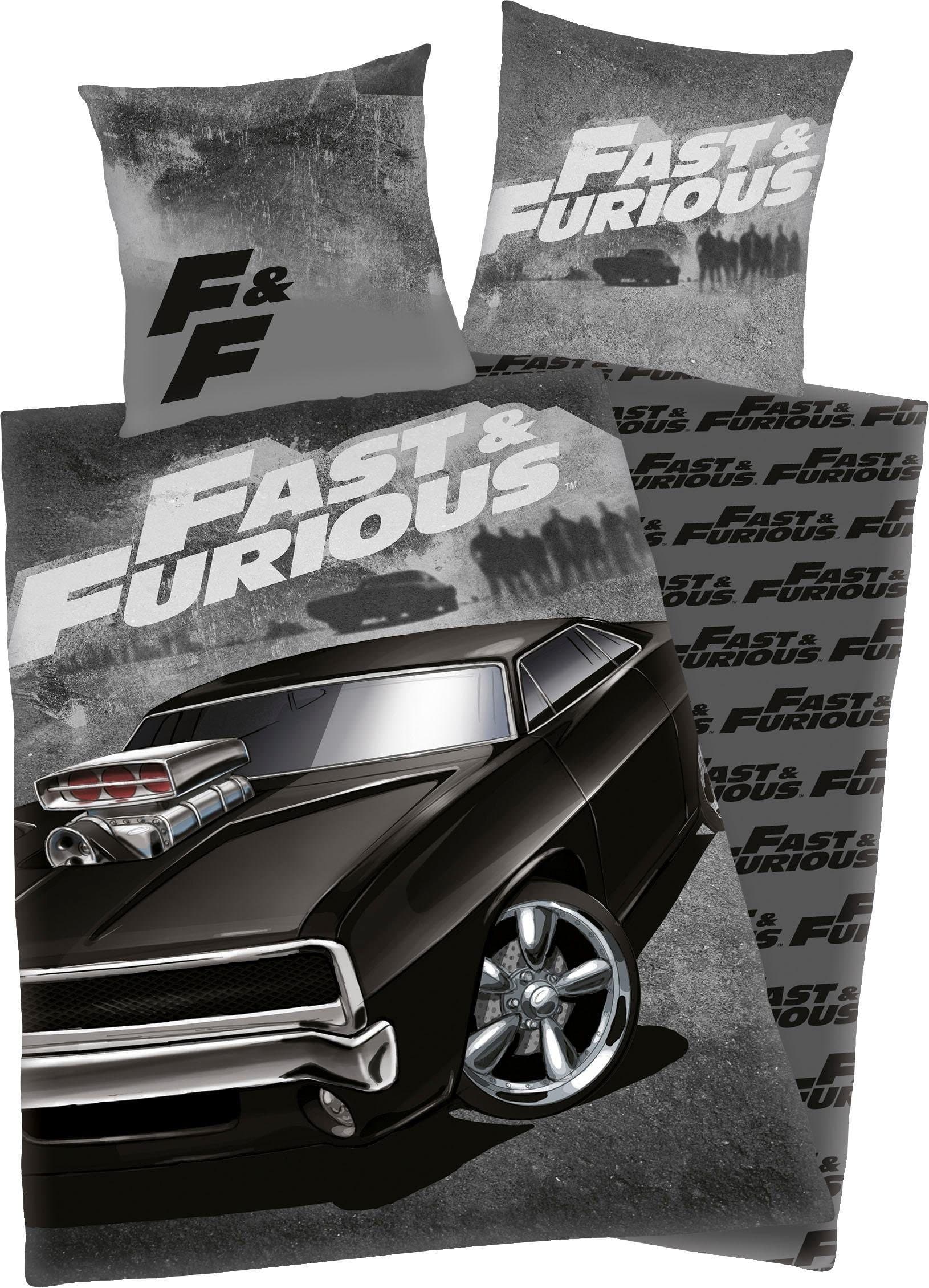 Jugendbettwäsche Fast & Furious | Schwarz