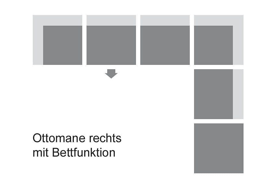 DOMO collection Ecksofa Papenburg | Blau