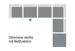 DOMO collection Ecksofa Papenburg | Blau