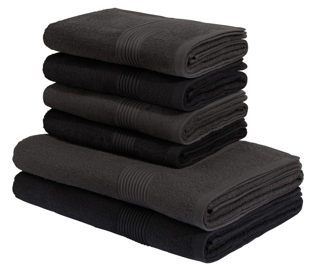 OTTO home Handtuch Set Anna | Schwarz