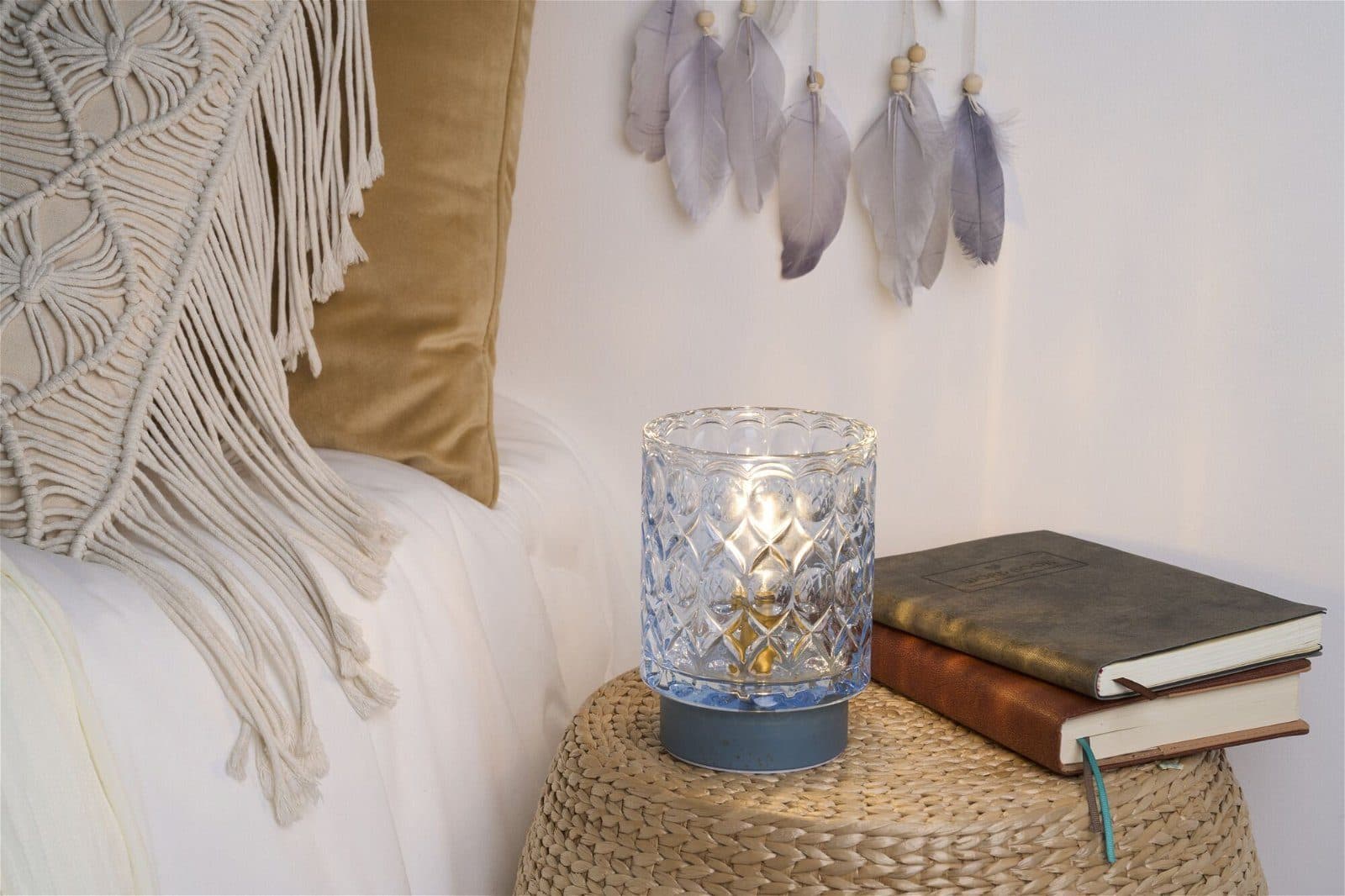 Pauleen LED Tischleuchte Chic Glamour | Blau