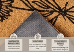 HANSE Home Fußmatte Hello & Flowers | Braun