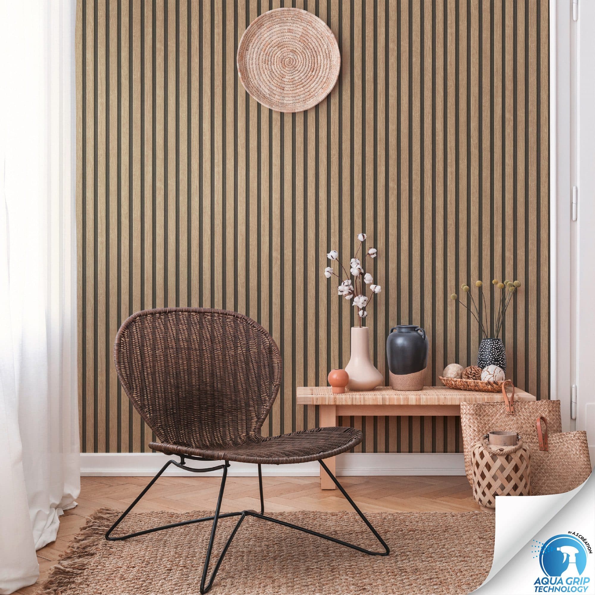 living walls Vliestapete DesignDrop | Braun