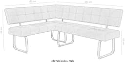 HELA Eckbank LUISE Polsterbank Esszimmer | Grau
