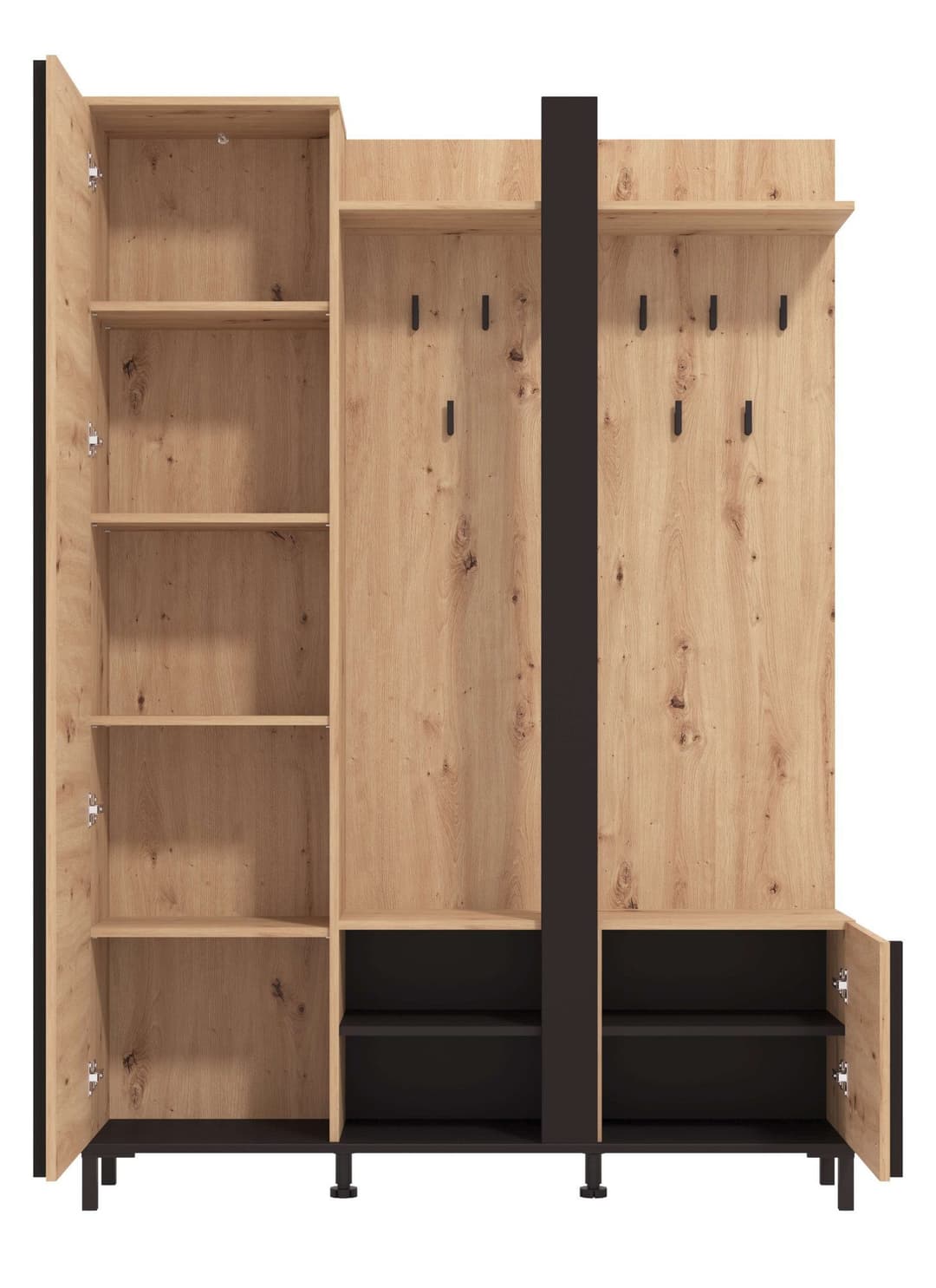 Home affaire Kompaktgarderobe Nino | Holztöne