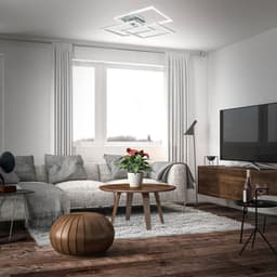B.K.Licht BK_FR1320 WiFi LED-Deckenleuchte | Silber