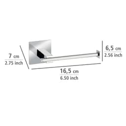 WENKO Toilettenpapierhalter Turbo-Loc Quadro | Silber