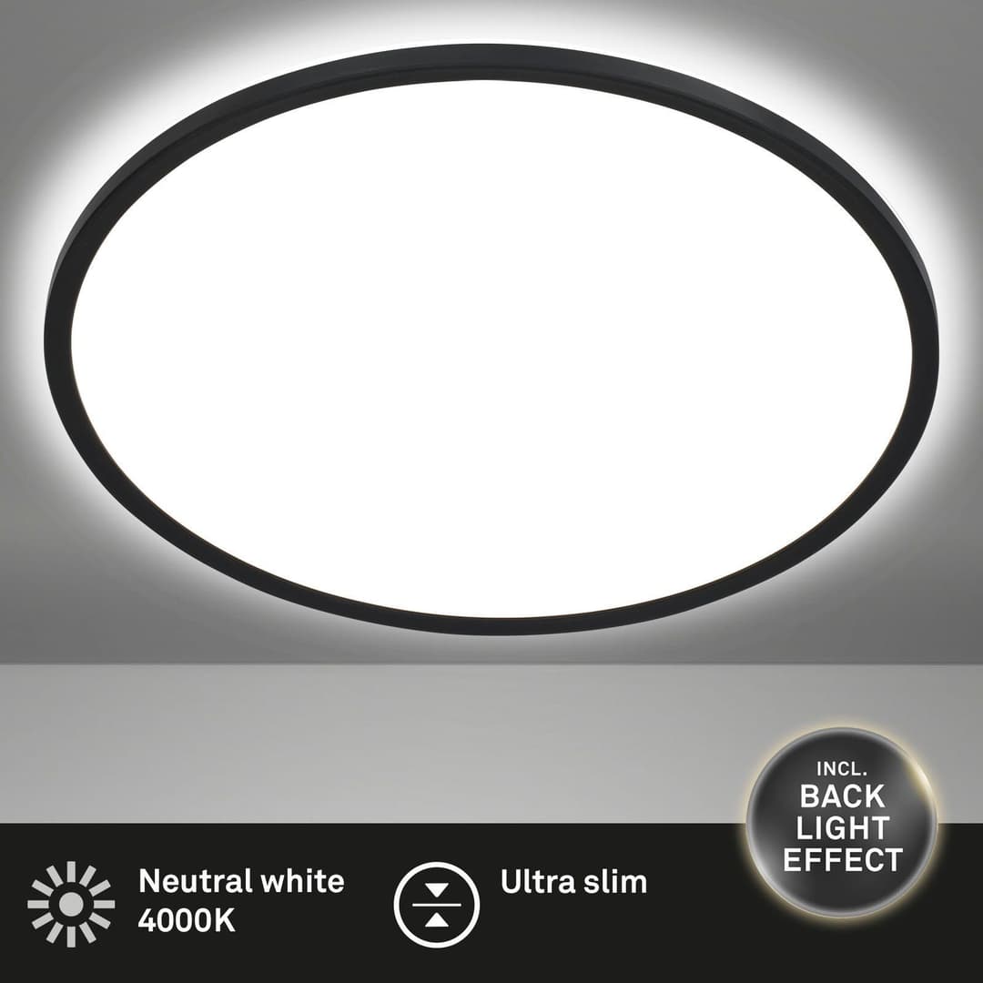 Briloner Leuchten LED Panel 7157415 SLIM | Schwarz