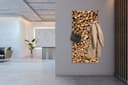queence Wandgarderobe Paneel Holzstapel Optik | Holztöne 4