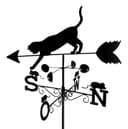 WENKO Wetterfahne Katze | Schwarz