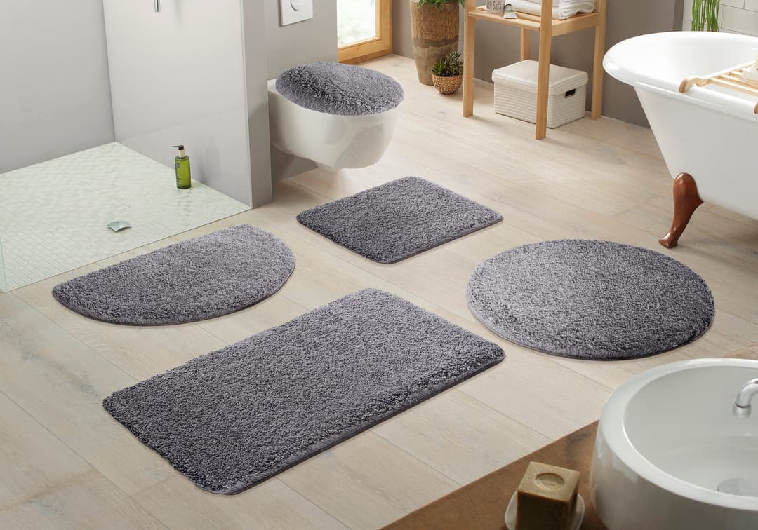 Kleine Wolke Badematte Mellow | Grau