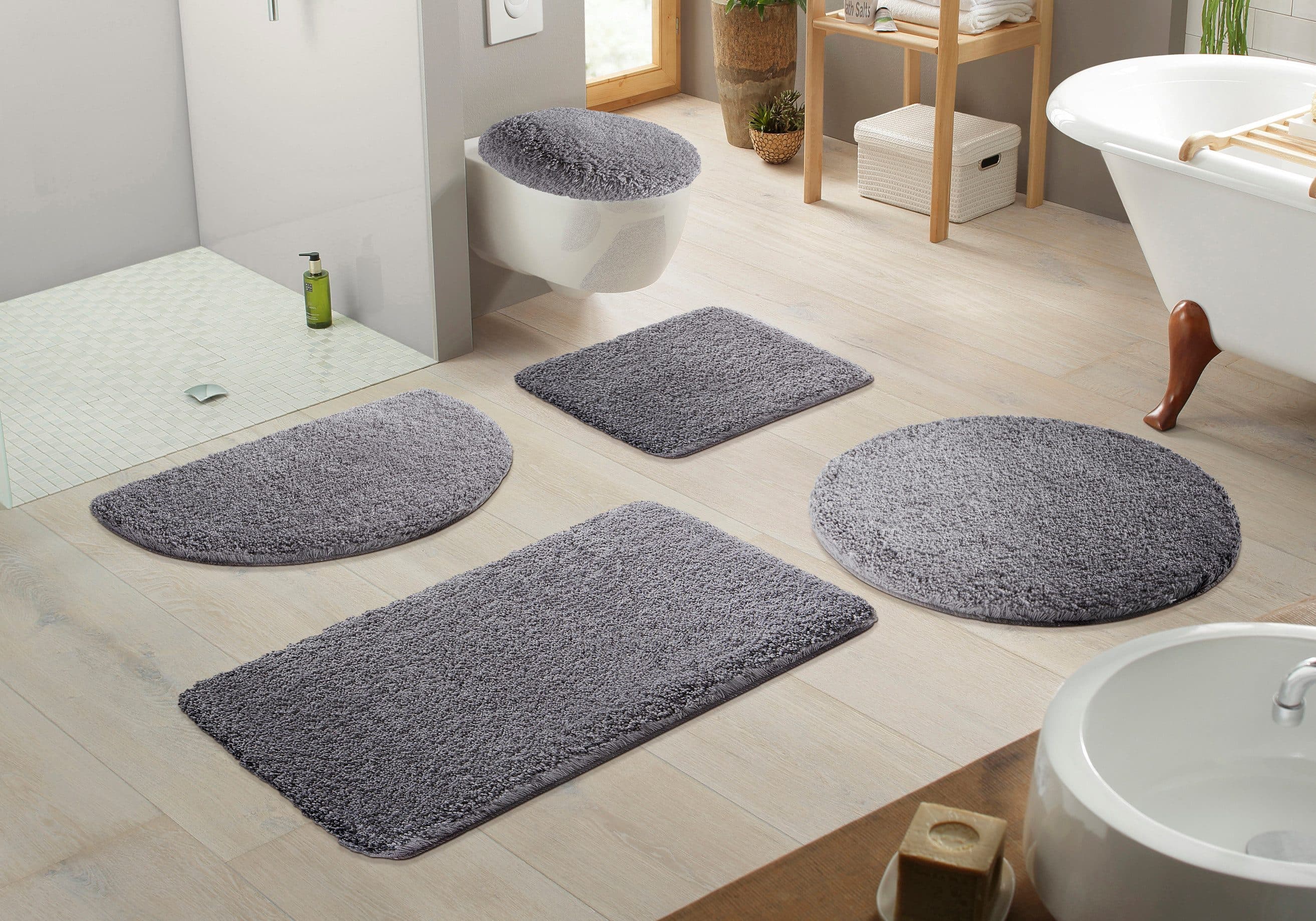 Kleine Wolke Badematte Mellow | Grau