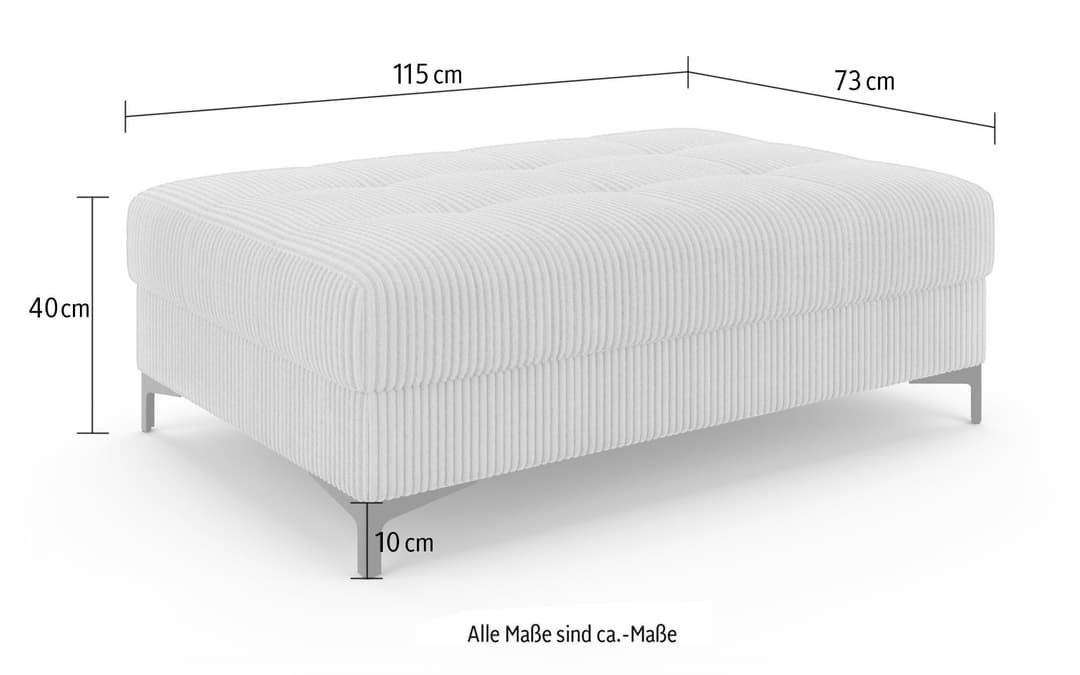 OTTO home Polsterhocker LEEVKE | Grau