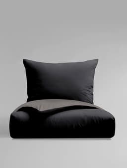 BIERBAUM Wendebettwäsche Modern Uni | Schwarz