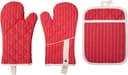 stuco Topfhandschuhe gestreift | Rot