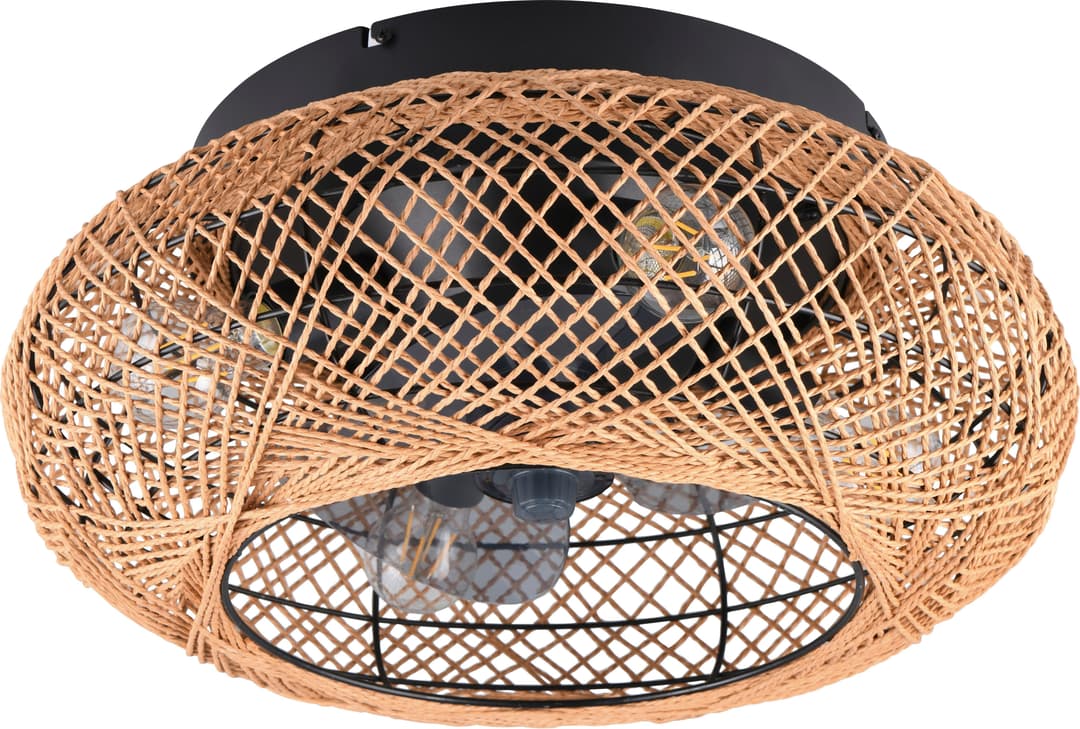 Reality Leuchten LILLESAND Deckenventilator | Braun