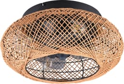 Reality Leuchten LILLESAND Deckenventilator | Braun