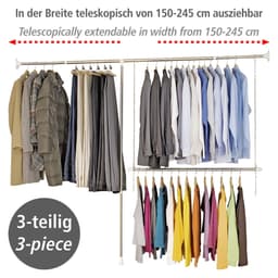 Wenko Teleskopregal Garderobe | Silber