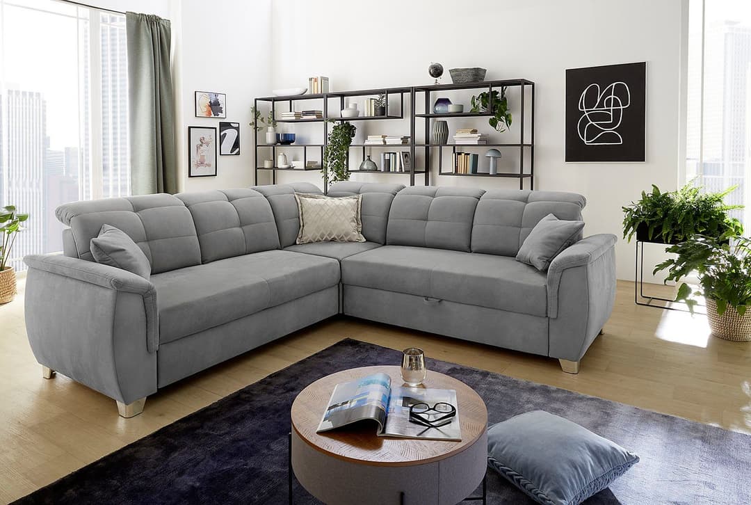 Jockenhöfer Gruppe Ecksofa Udine L-Form | Grau