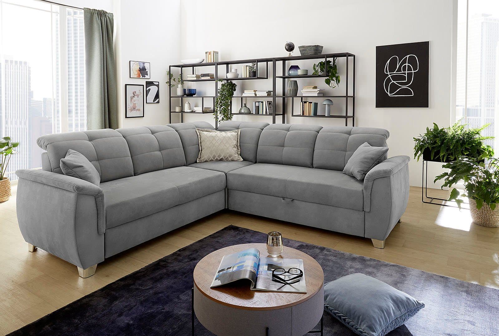 Jockenhöfer Gruppe Ecksofa Udine L-Form | Grau