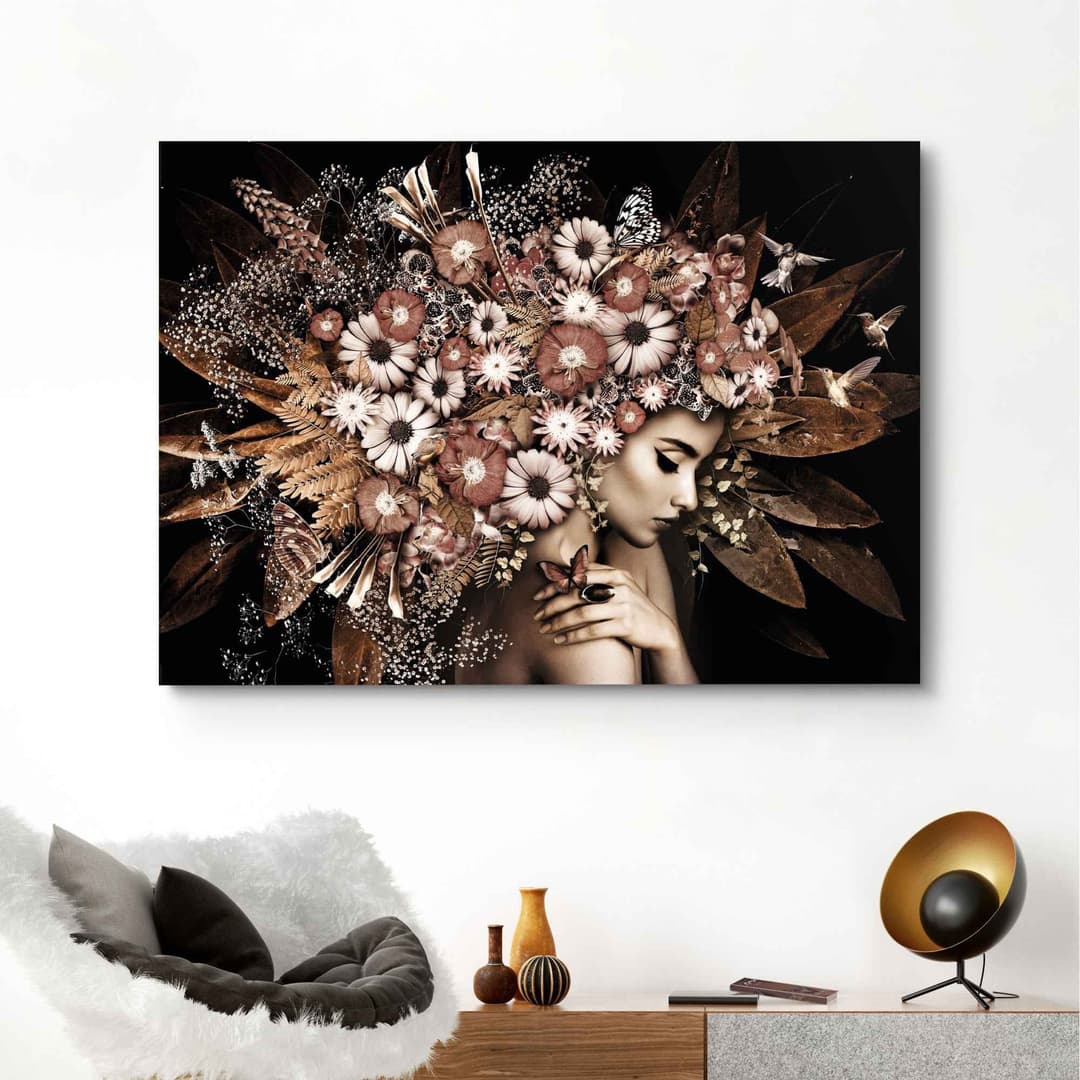 Reinders! Deco-Panel Blumenreichtum Frau | Mehrfarbig