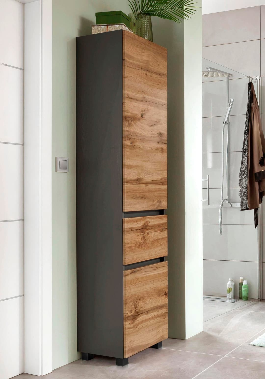 welltime Hochschrank Lucca | Holztöne